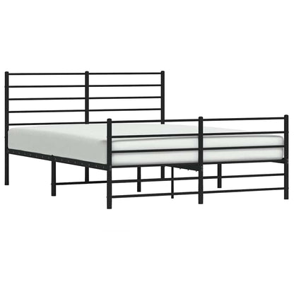 Giroletto senza Materaso con Pediera in Metallo Nero 160x200 cm | homemem39