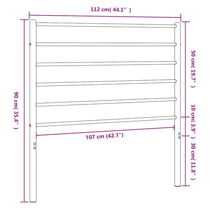 Testiera in Metallo Nero 107 cm