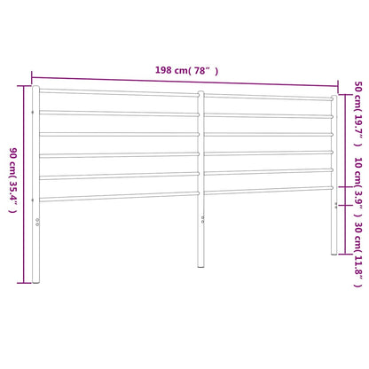 Testiera di Ricambio in Metallo Nero 193 cm | homemem39