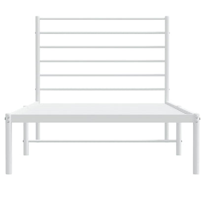 Giroletto senza Materaso con Testiera Metallo Bianco 75x190 cm