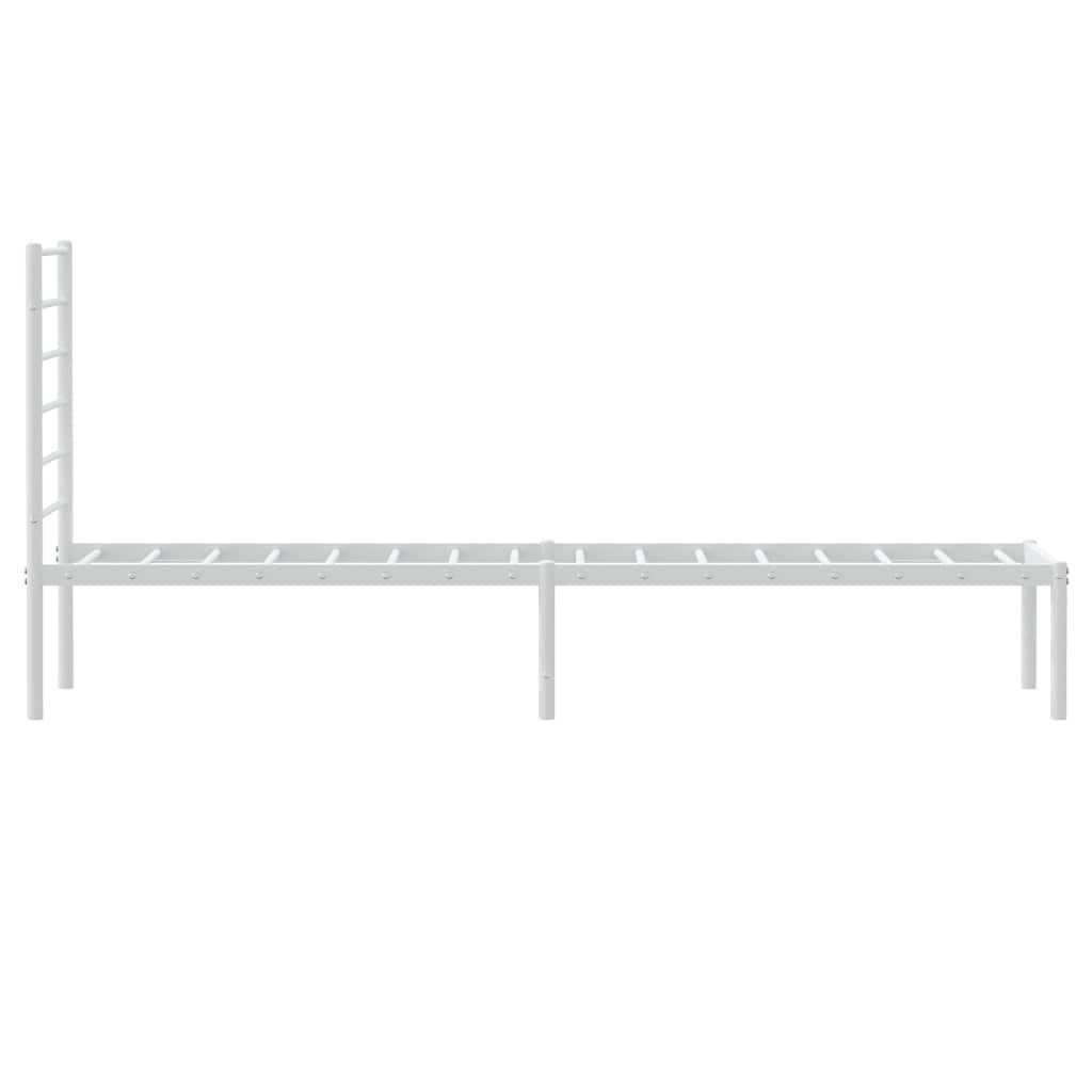 Giroletto senza Materaso con Testiera Metallo Bianco 75x190 cm
