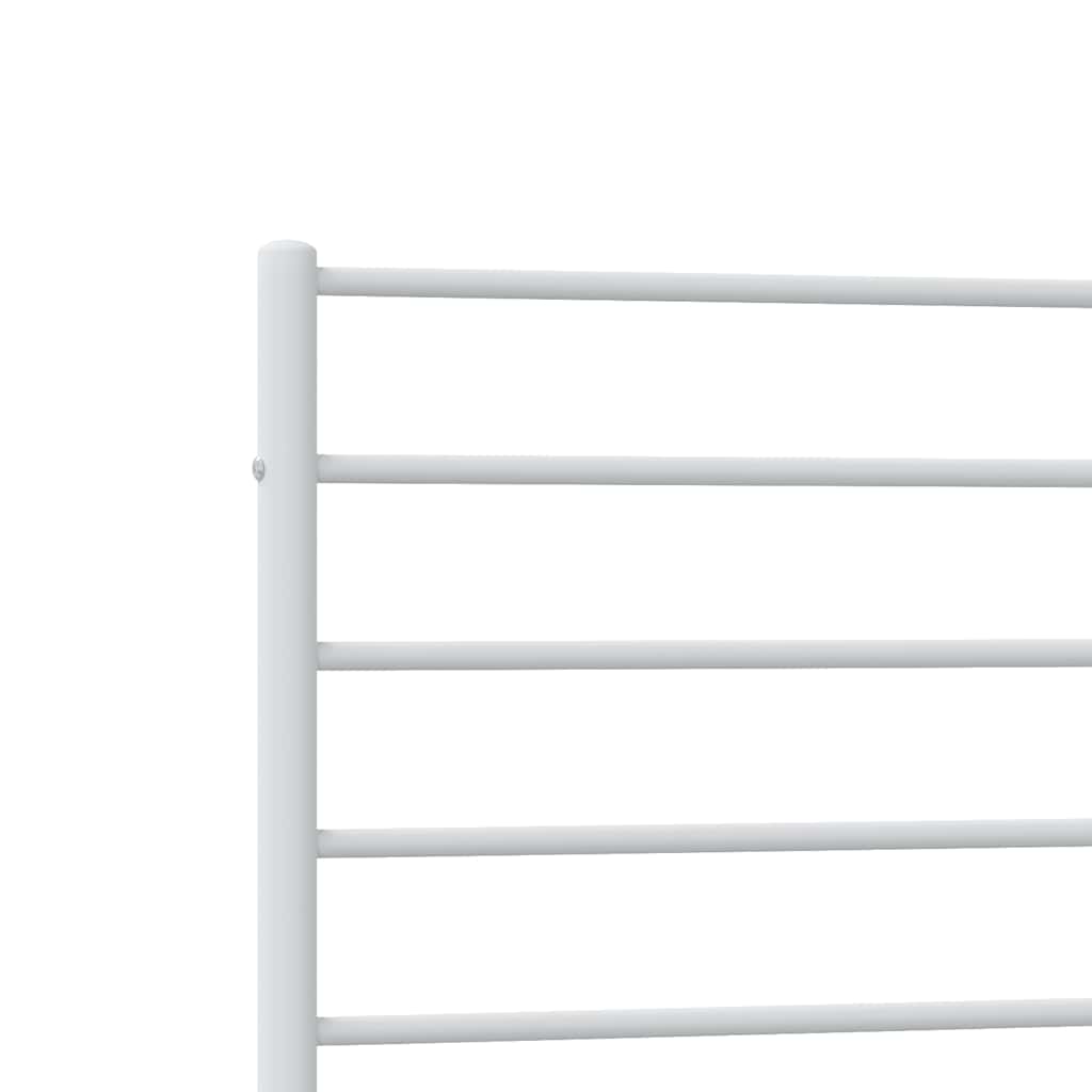 Giroletto senza Materaso con Testiera Metallo Bianco 75x190 cm