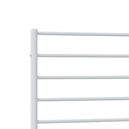 Giroletto con Testiera Metallo Bianco 90x200 cm