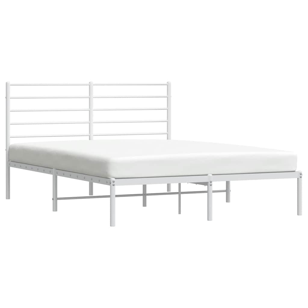 Giroletto con Testiera Metallo Bianco 120x190 cm | homemem39