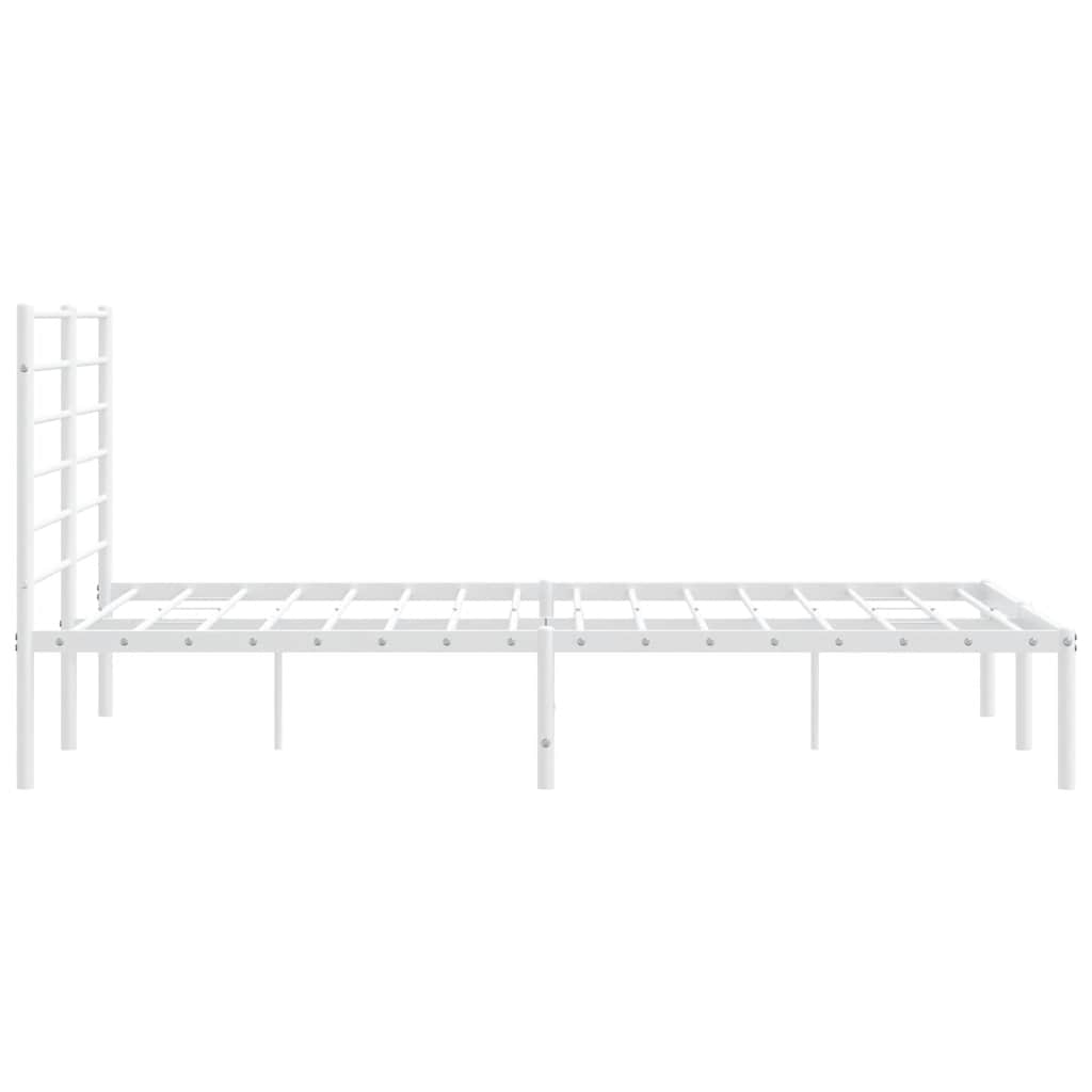 Giroletto con Testiera Metallo Bianco 120x190 cm | homemem39