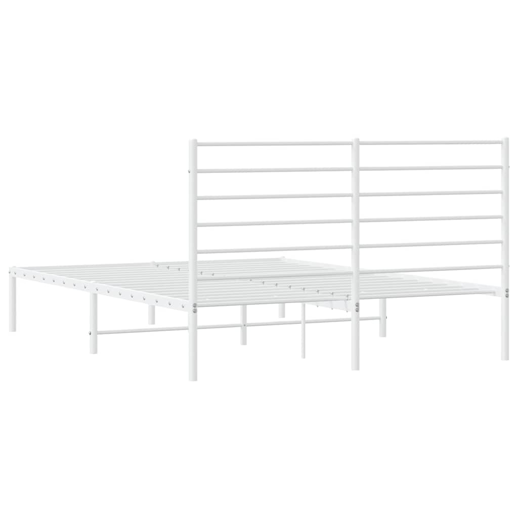 Giroletto con Testiera Metallo Bianco 120x190 cm | homemem39
