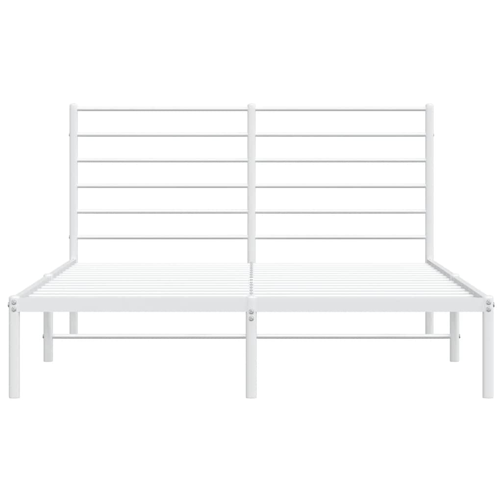 Giroletto con Testiera in Metallo Bianco 120x200 cm