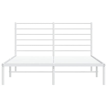 Giroletto con Testiera in Metallo Bianco 120x200 cm