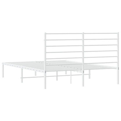 Giroletto con Testiera Metallo Bianco 140x190 cm