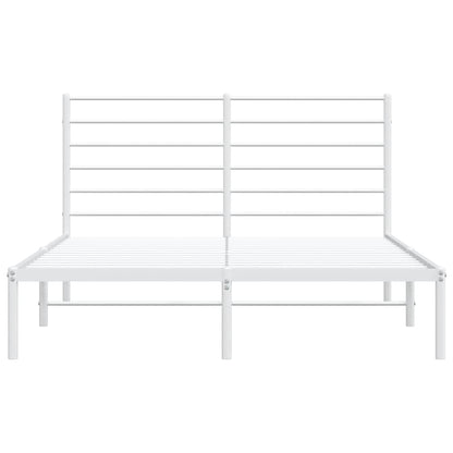 Giroletto con Testiera Metallo Bianco 140x200 cm