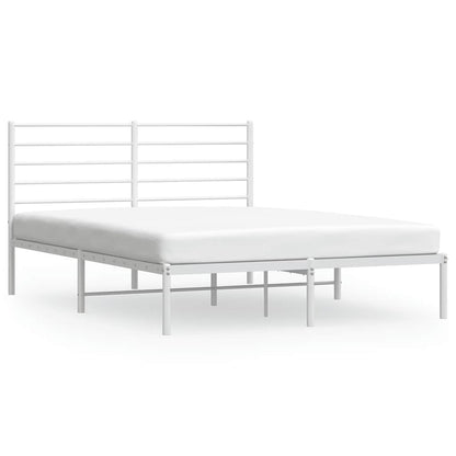 Giroletto con Testiera Metallo Bianco 160x200 cm | homemem39