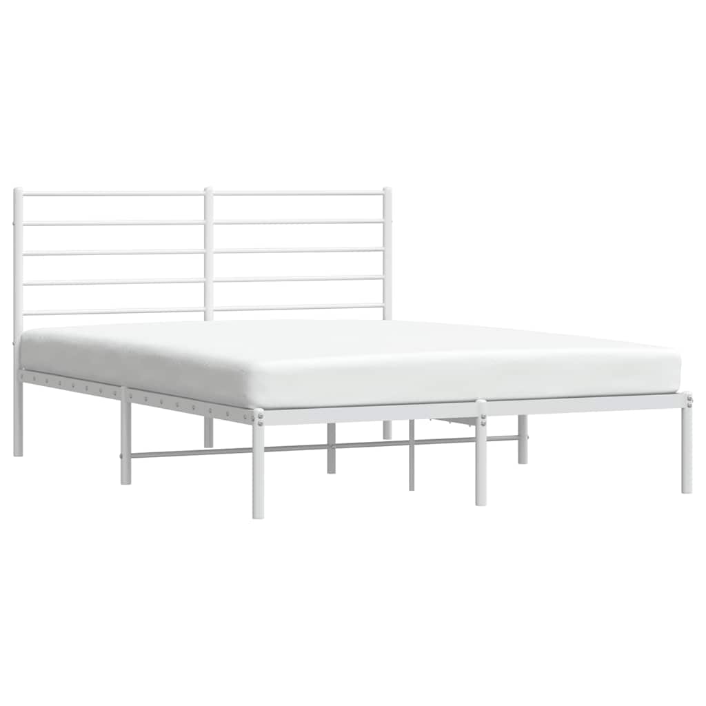 Giroletto con Testiera Metallo Bianco 160x200 cm | homemem39