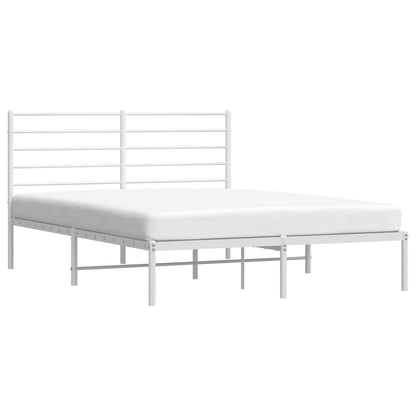 Giroletto con Testiera Metallo Bianco 160x200 cm | homemem39