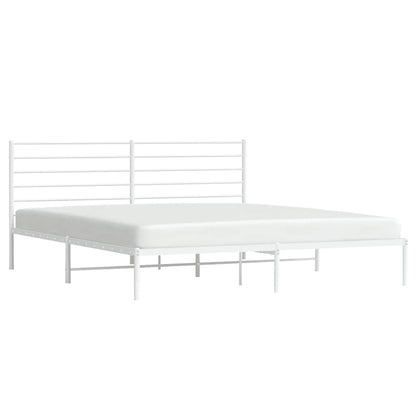 Giroletto con Testiera Metallo Bianco 180x200 cm