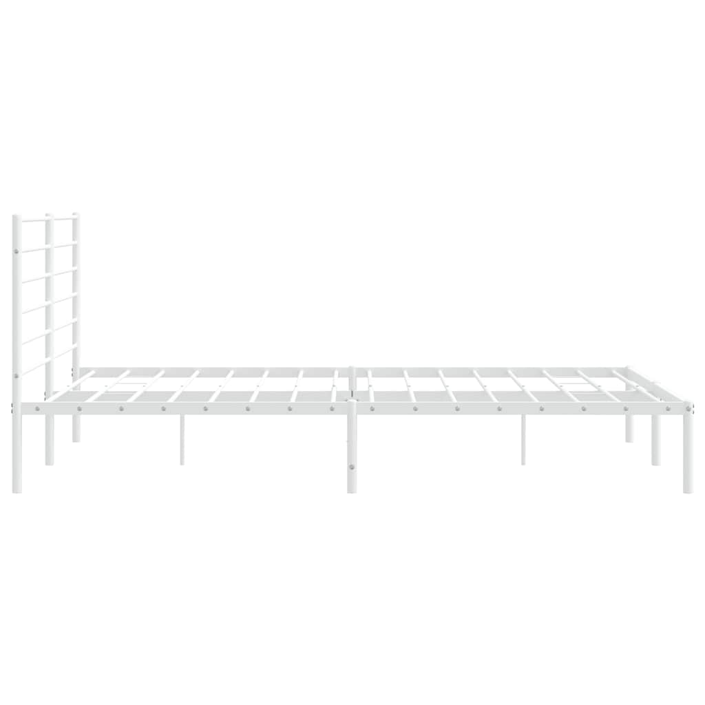 Giroletto con Testiera Metallo Bianco 180x200 cm