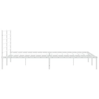Giroletto con Testiera Metallo Bianco 180x200 cm