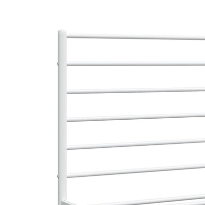 Giroletto con Testiera e Pediera Metallo Bianco 140x200 cm | homemem39