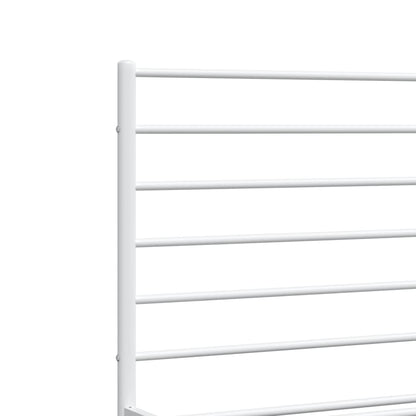 Giroletto con Testiera e Pediera Metallo Bianco 200x200 cm