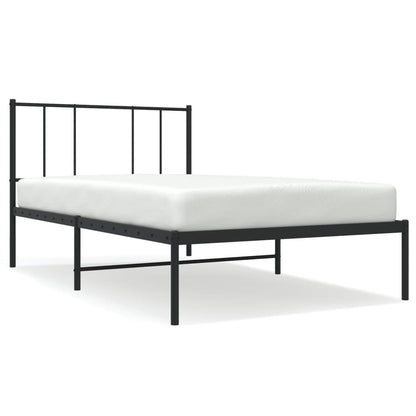 Giroletto con Testiera in Metallo Nero 107x203 cm | homemem39