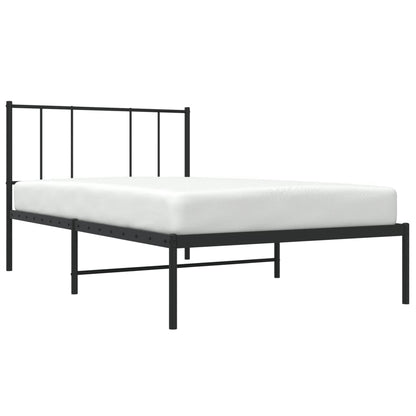 Giroletto con Testiera in Metallo Nero 107x203 cm | homemem39