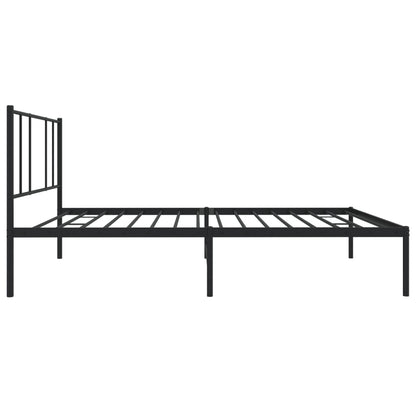 Giroletto con Testiera in Metallo Nero 107x203 cm | homemem39