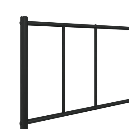 Giroletto con Testiera in Metallo Nero 107x203 cm | homemem39