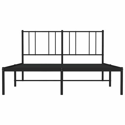 Giroletto con Testiera in Metallo Nero 140x190 cm