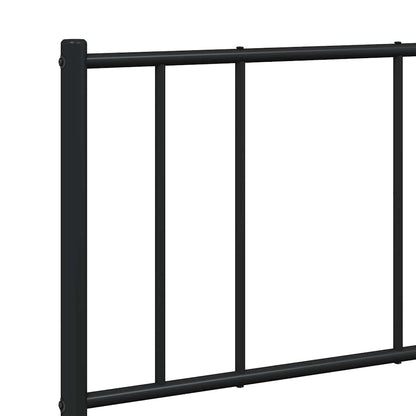 Giroletto con Testiera in Metallo Nero 140x190 cm