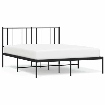 Giroletto con Testiera in Metallo Nero 150x200 cm | homemem39