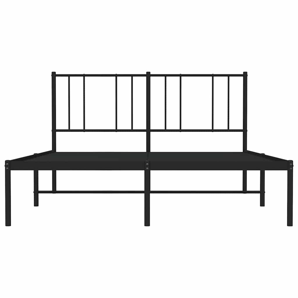 Giroletto con Testiera in Metallo Nero 150x200 cm | homemem39