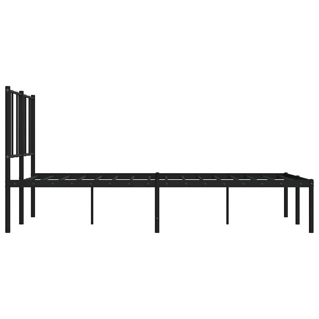 Giroletto con Testiera in Metallo Nero 150x200 cm | homemem39