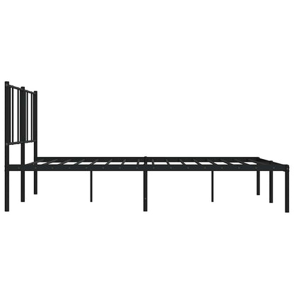 Giroletto con Testiera in Metallo Nero 183x213 cm | homemem39