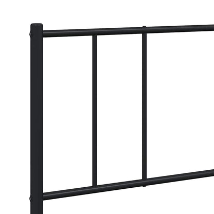 Giroletto con Testiera in Metallo Nero 183x213 cm | homemem39