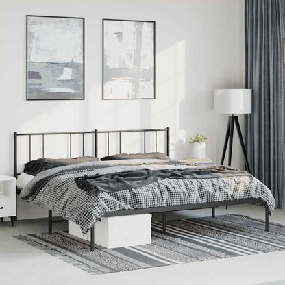 Giroletto con Testiera in Metallo Nero 183x213 cm | homemem39