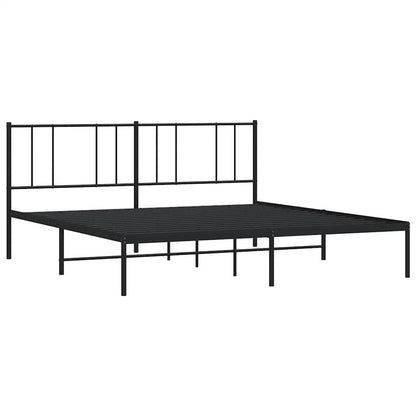 Giroletto con Testiera in Metallo Nero 193x203 cm - homemem39