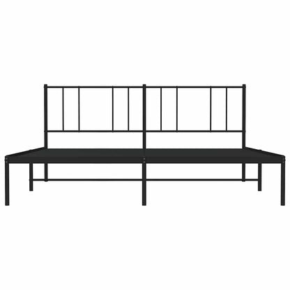 Giroletto con Testiera in Metallo Nero 200x200 cm