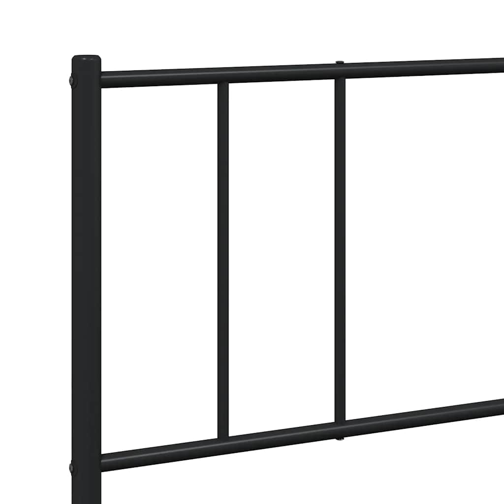 Giroletto con Testiera in Metallo Nero 200x200 cm