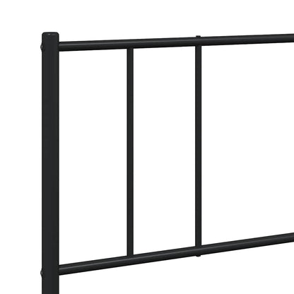 Giroletto con Testiera in Metallo Nero 200x200 cm
