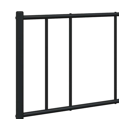 Giroletto con Testiera e Pediera Metallo Nero 135x190 cm | homemem39