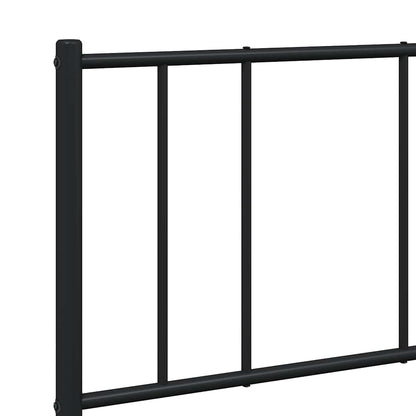Giroletto con Testiera e Pediera Metallo Nero 140x190 cm | homemem39