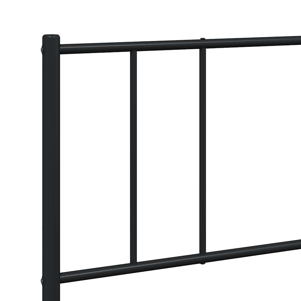 Giroletto senza Materaso con Pediera in Metallo Nero 180x200 cm