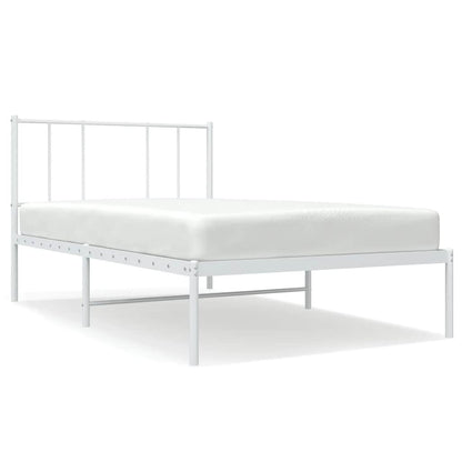 Giroletto senza Materaso con Testiera Metallo Bianco 75x190 cm