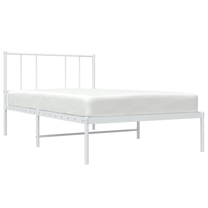 Giroletto senza Materaso con Testiera Metallo Bianco 75x190 cm