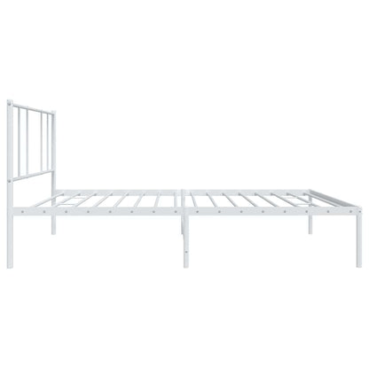 Giroletto senza Materaso con Testiera Metallo Bianco 75x190 cm