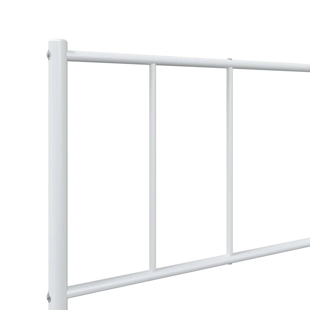 Giroletto con Testiera Metallo Bianco 80x200 cm