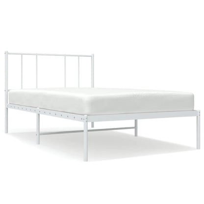 Giroletto con Testiera Metallo Bianco 90x200 cm | homemem39