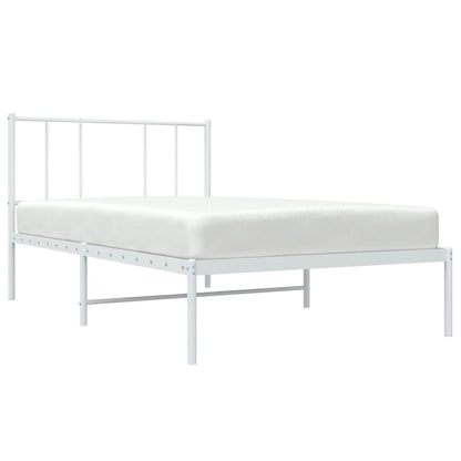 Giroletto con Testiera Metallo Bianco 90x200 cm | homemem39