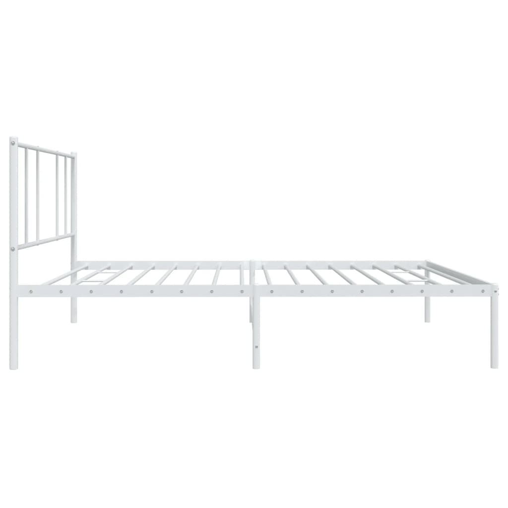 Giroletto con Testiera Metallo Bianco 90x200 cm | homemem39