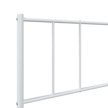 Giroletto con Testiera Metallo Bianco 90x200 cm | homemem39