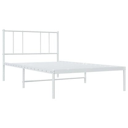 Giroletto con Testiera Metallo Bianco 100x190 cm | homemem39
